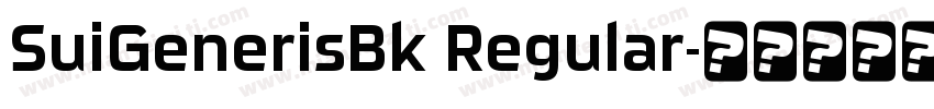 SuiGenerisBk Regular字体转换